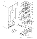 FRESH FOOD SHELVES Diagram and Parts List for GSS22SGMABS  General Electric Refrigerator