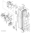 FREEZER DOOR Diagram and Parts List for GSS22SGMBBS  General Electric Refrigerator
