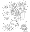 BODY PARTS Diagram and Parts List for JB710CF2CC  General Electric Range