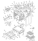 BODY PARTS Diagram and Parts List for JBP68HH1BB  General Electric Range