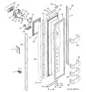 FREEZER DOOR Diagram and Parts List for ZISW480DRA  General Electric Refrigerator
