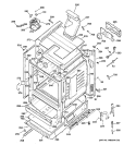 BODY PARTS Diagram and Parts List for JGBP28TEH3WW  General Electric Range