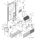 SEALED SYSTEM & MOTHER BOARD Diagram and Parts List for RSG25KEPDFWW  General Electric Refrigerator