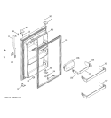 FRESH FOOD DOOR Diagram and Parts List for HTS18ICPDRWW  Hotpoint Refrigerator
