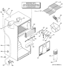 FREEZER SECTION Diagram and Parts List for HTS18ICPDRWW  Hotpoint Refrigerator