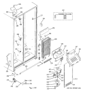 FREEZER SECTION Diagram and Parts List for HSM25GFRASA  Hotpoint Refrigerator