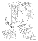CABINET Diagram and Parts List for HTS18GBRERCC  Hotpoint Refrigerator