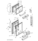 DOORS Diagram and Parts List for GTS18SHPDRBS  General Electric Refrigerator