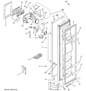 FREEZER DOOR Diagram and Parts List for PSA22SIPAFSS  General Electric Refrigerator