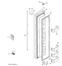 FREEZER DOOR Diagram and Parts List for ZISS360NMD  General Electric Refrigerator