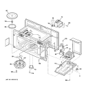 INTERIOR PARTS 1 Diagram and Parts List for JVM1640AH01  General Electric Microwave