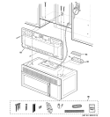 INSTALLATION PARTS Diagram and Parts List for JVM1640AH01  General Electric Microwave