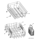 RACK ASSEMBLY Diagram and Parts List for ZBD1800GSS  General Electric Dishwasher