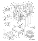 BODY PARTS Diagram and Parts List for JBP83HH1BB  General Electric Range