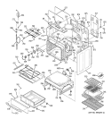 BODY PARTS Diagram and Parts List for JB968SH2SS  General Electric Range