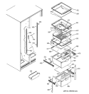 FRESH FOOD SHELVES Diagram and Parts List for GSH22KGPDCC  General Electric Refrigerator