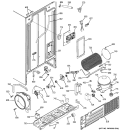 SEALED SYSTEM & MOTHER BOARD Diagram and Parts List for GSH22KGPDCC  General Electric Refrigerator