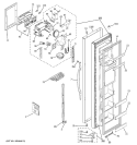 FREEZER DOOR Diagram and Parts List for PSA22SIPDFBS  General Electric Refrigerator