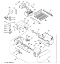 ICE MAKER & DISPENSER Diagram and Parts List for PSA22SIPDFBS  General Electric Refrigerator