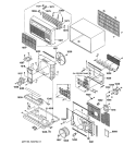 CABINET & COMPONENTS Diagram and Parts List for AJCH10ACAM1  General Electric Air Conditioner
