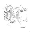 FRONT PANEL & DOOR Diagram and Parts List for DDC4400SJM  General Electric Dryer