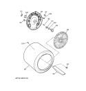 DRUM Diagram and Parts List for DDC4400SJM  General Electric Dryer