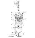 AGITATOR, BASKET & HUB Diagram and Parts List for WSM2480D0WW  General Electric Washer Dryer Combo