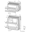 DOORS Diagram and Parts List for A3317ABRERWW  General Electric Refrigerator