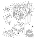 BODY PARTS Diagram and Parts List for JBP68WXH2WW  General Electric Range