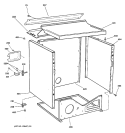 CABINET Diagram and Parts List for DHDRR48EE0WW  General Electric Dryer