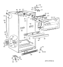 CABINET PARTS Diagram and Parts List for TBX25PRBMRAA  General Electric Refrigerator