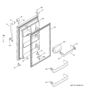Part Location Diagram of WR71X10524 GE SHELF FRONT HALF