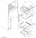 Part Location Diagram of WR17X10936 GE TRIM FRAME Vegetable PAN