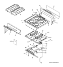 CONTROL PANEL & COOKTOP Diagram and Parts List for RGA624EF1WH  Hotpoint Range