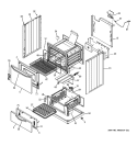 Part Location Diagram of WB55X10638 GE LINER DRAWER