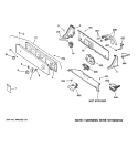 CONTROLS & BACKSPLASH Diagram and Parts List for WHDSR209D4WW  General Electric Washer