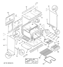 BODY PARTS Diagram and Parts List for JCS57F2WW  General Electric Range