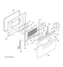 DOOR Diagram and Parts List for JCS57F2WW  General Electric Range