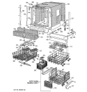 BASKET & WRAP ASSEMBLY Diagram and Parts List for ZPRO7000SK00  General Electric Dishwasher