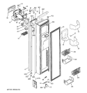 FREEZER DOOR Diagram and Parts List for PIT23SGPABS  General Electric Refrigerator
