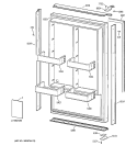 FREEZER DOOR Diagram and Parts List for ZIF36NMALH  General Electric Freezer