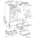 CABINET Diagram and Parts List for TBZ14NACJRWW  General Electric Refrigerator