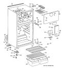 CABINET Diagram and Parts List for TBZ14SACJRWW  General Electric Refrigerator