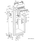 CABINET PARTS 2 Diagram and Parts List for ZIF36NDALH  General Electric Freezer