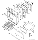 DOOR & DRAWER PARTS Diagram and Parts List for RB790SH1SA  Hotpoint Range