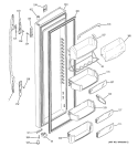 FRESH FOOD DOOR Diagram and Parts List for PCT23SGPBSS  General Electric Refrigerator
