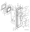 FRESH FOOD DOOR Diagram and Parts List for PSR26UHPBSS  General Electric Refrigerator