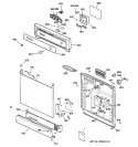 Part Location Diagram of WD27M252 GE TOEKICK Assembly