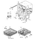 BODY PARTS Diagram and Parts List for GSM2100ZZ0WH  General Electric Dishwasher