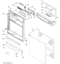 ESCUTCHEON & DOOR ASSEMBLY Diagram and Parts List for SSD4900J01WW  General Electric Dishwasher